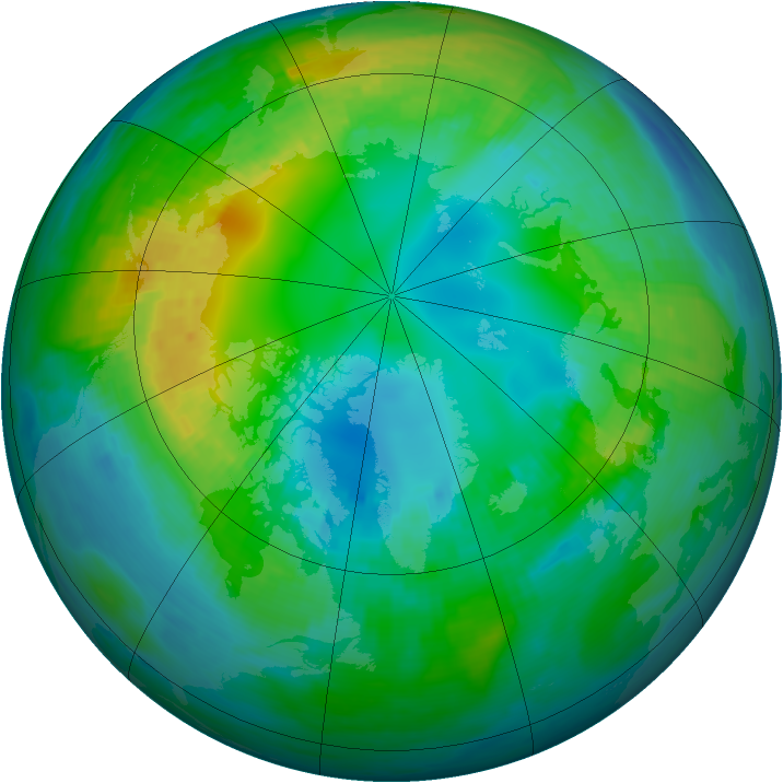 Arctic ozone map for 02 November 1981
